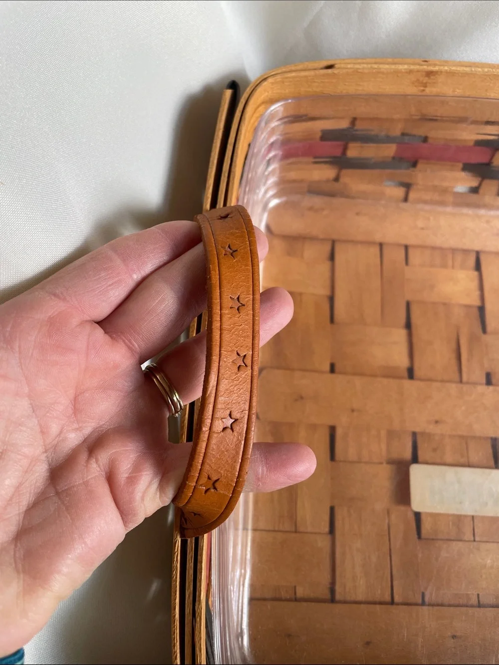 Longaberger 2000 Hostess Serving Tray with Protector.